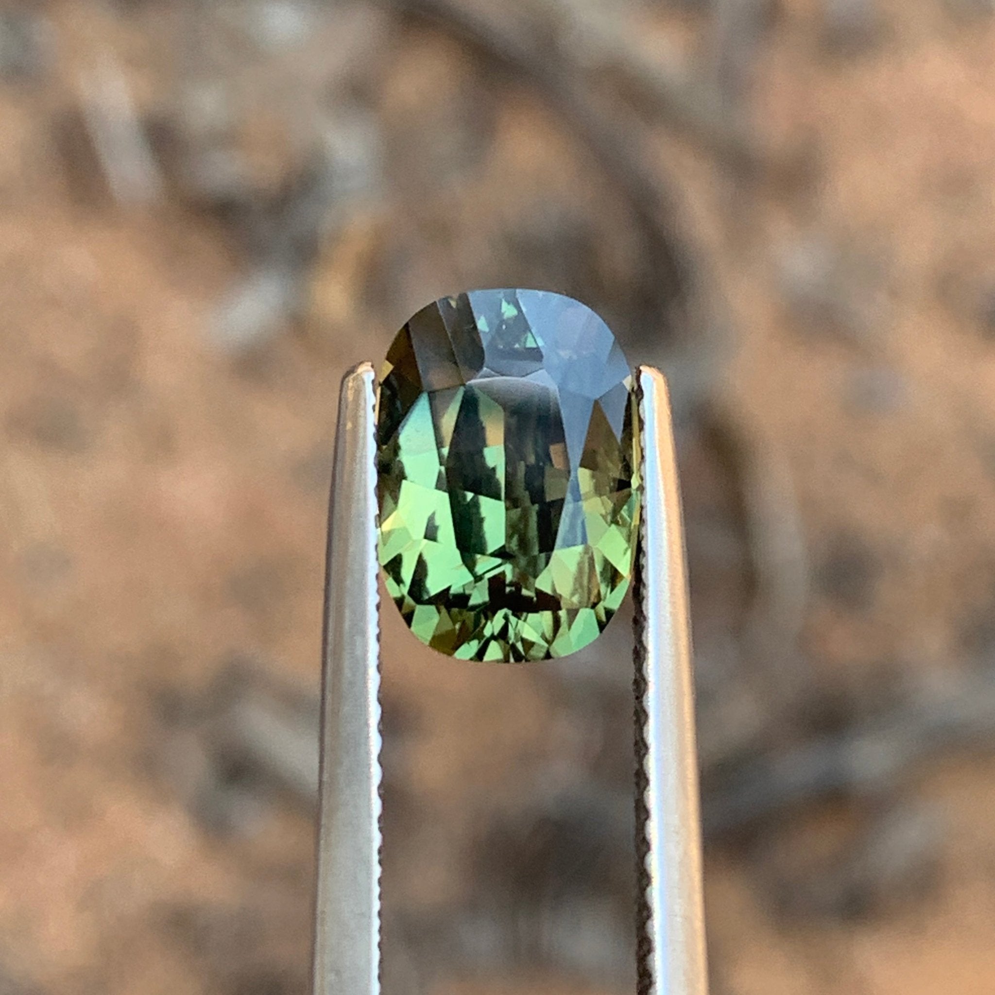 3.57ct Green Sapphire Cushion