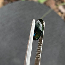 3.63ct Dark Teal Sapphire Oval