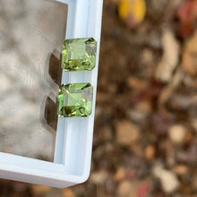 3.64tcw Pair of Green Sapphires Octagon