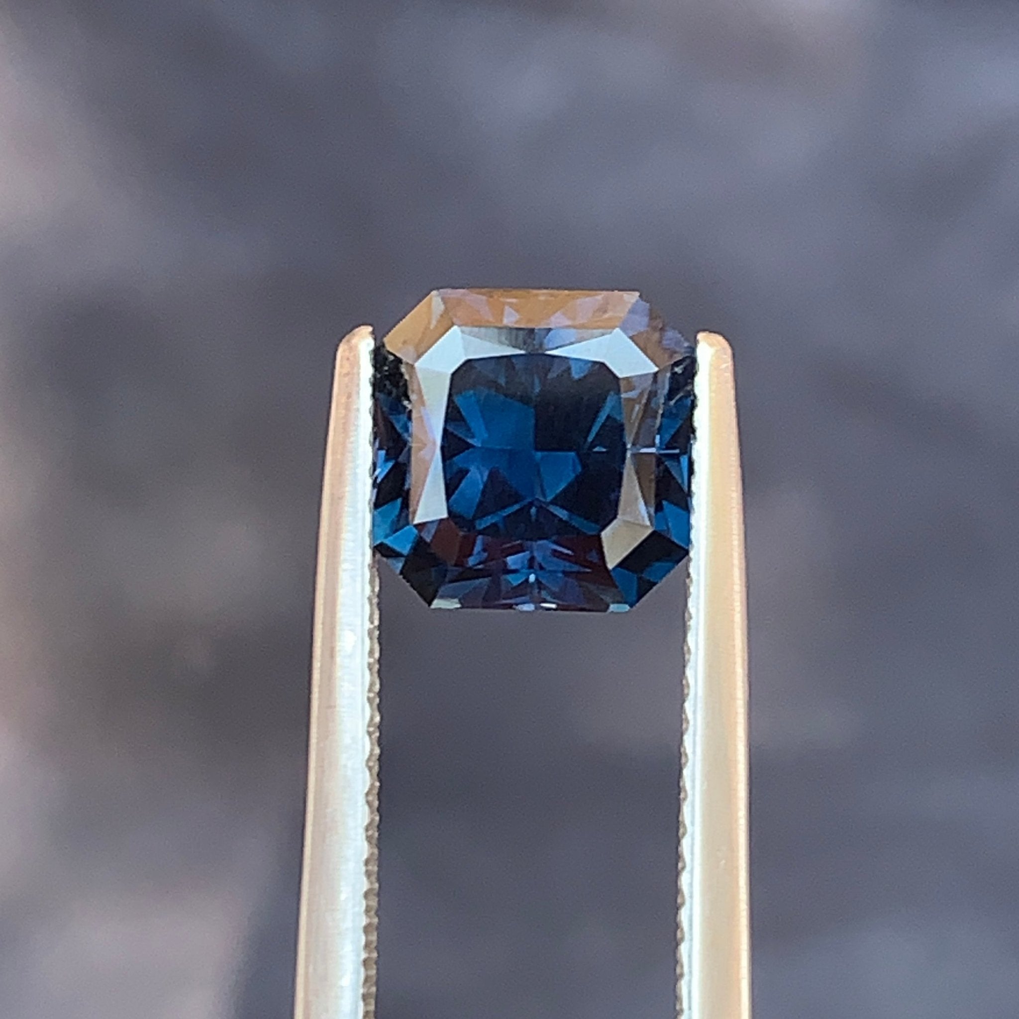 3.67ct Blue/Pink Sapphire Octagon