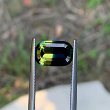 3.69ct Parti Sapphire, Yellow Blue, Cushion