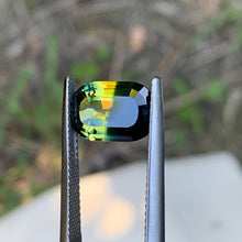 3.69ct Parti Sapphire, Yellow Blue, Cushion