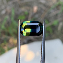 3.69ct Parti Sapphire, Yellow Blue, Cushion