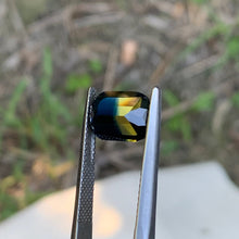 3.69ct Parti Sapphire, Yellow Blue, Cushion