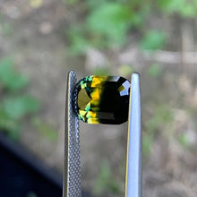 3.69ct Parti Sapphire, Yellow Blue, Cushion