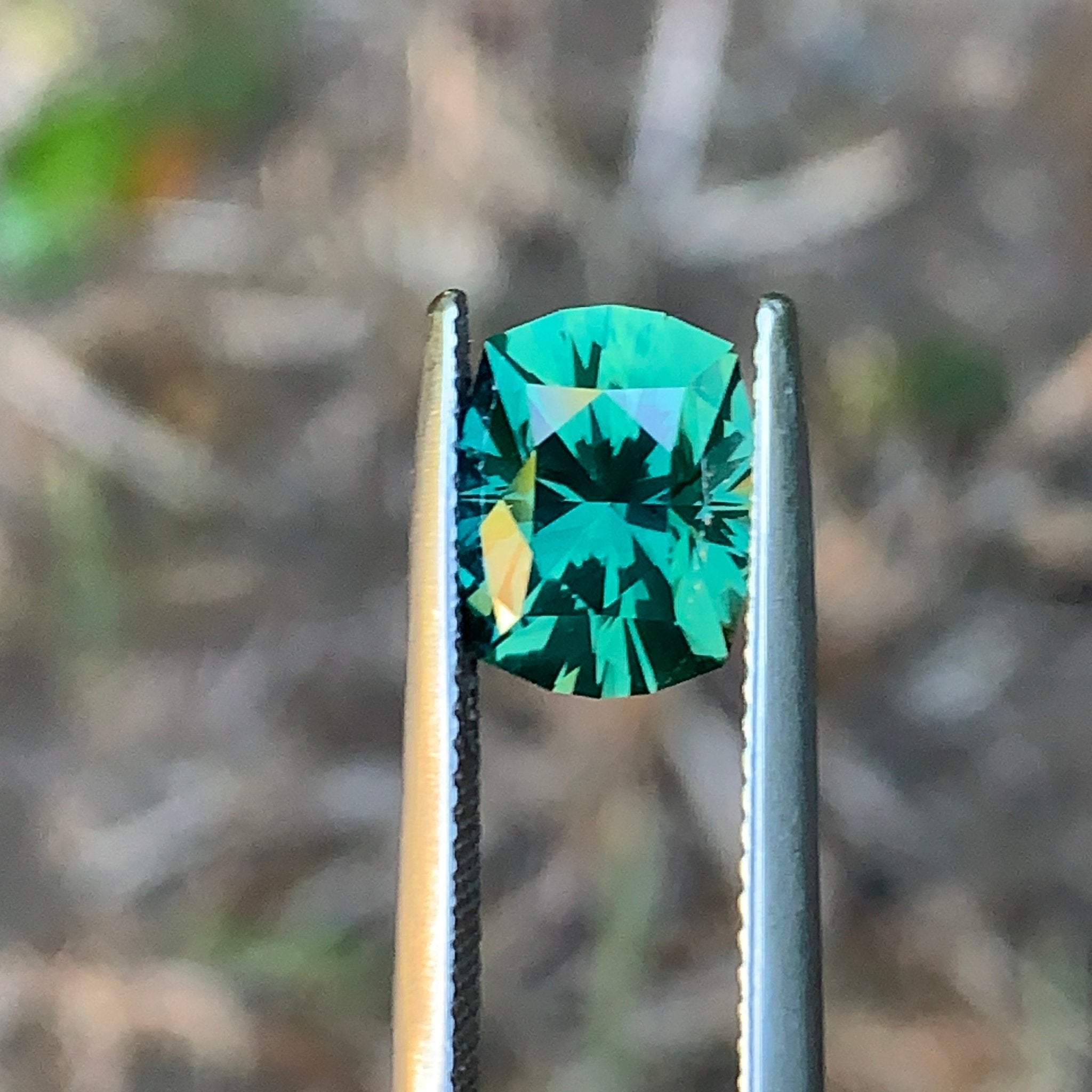 3.9ct Teal Green Sapphire, Cushion