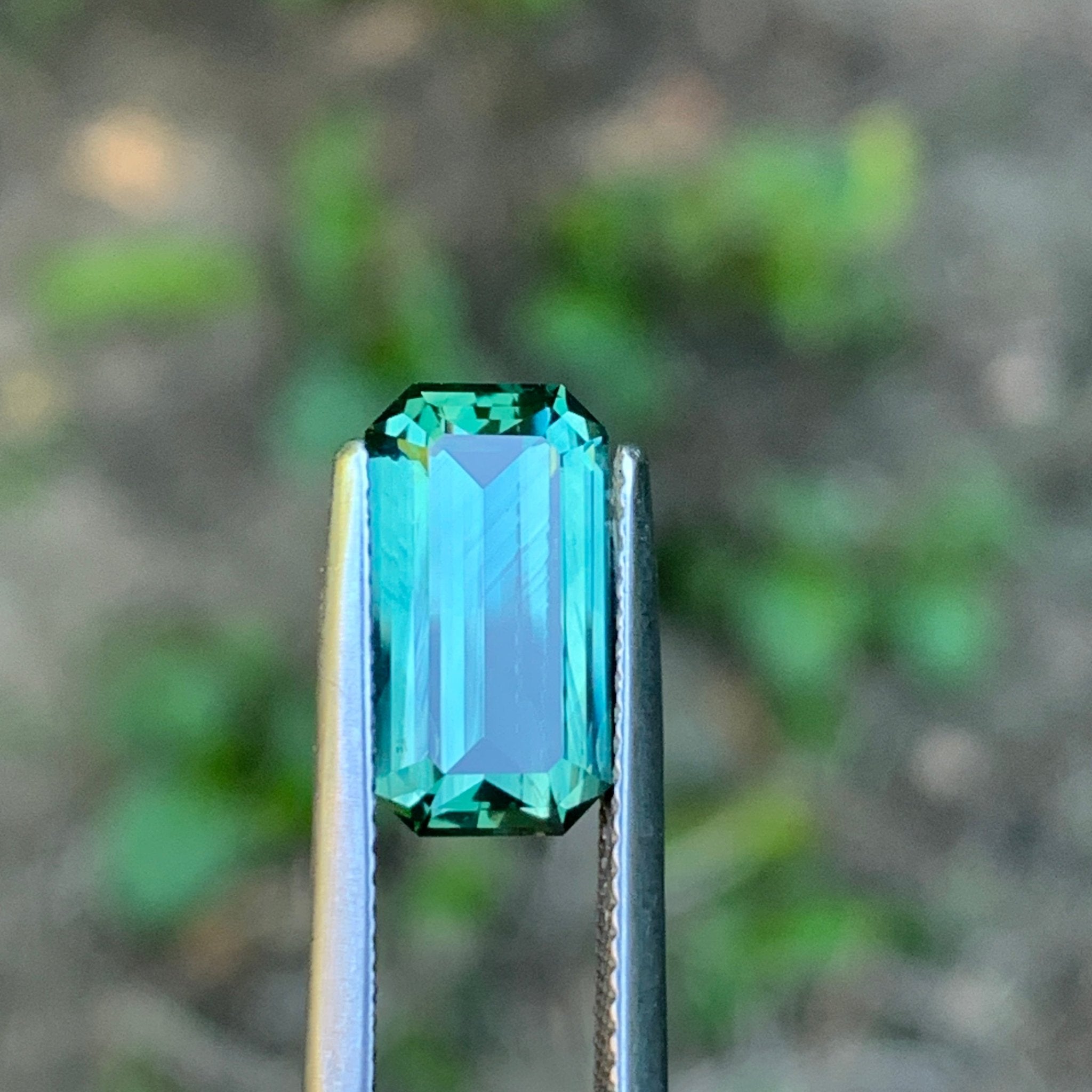 4.00ct Seafoam Green Sapphire, Emerald Cut