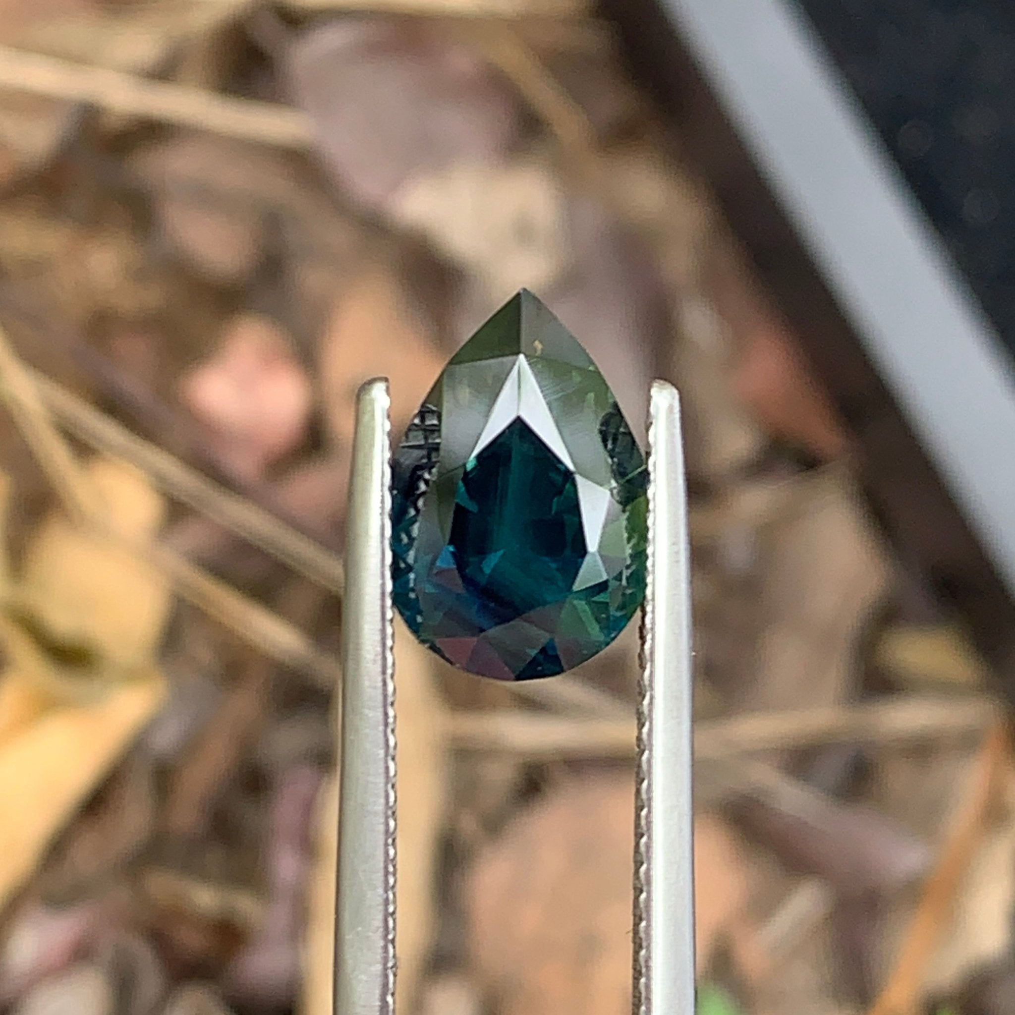 4.0ct Teal Sapphire Pear