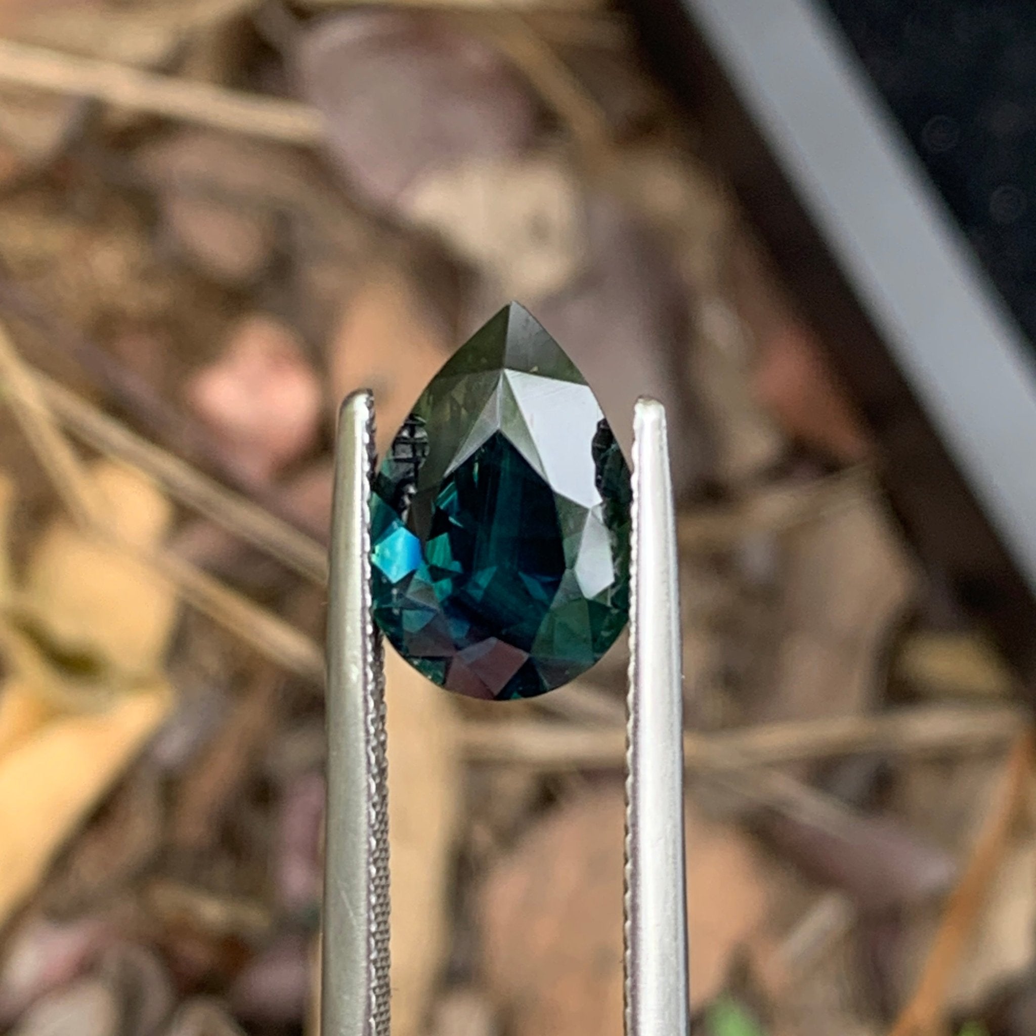 4.0ct Teal Sapphire Pear