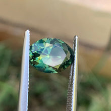 4.1ct Green Parti Sapphire, Oval