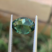 4.1ct Green Parti Sapphire, Oval