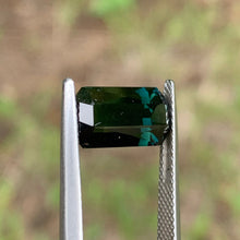 4.47ct Green Teal Parti, Cushion