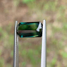 4.47ct Green Teal Parti, Cushion