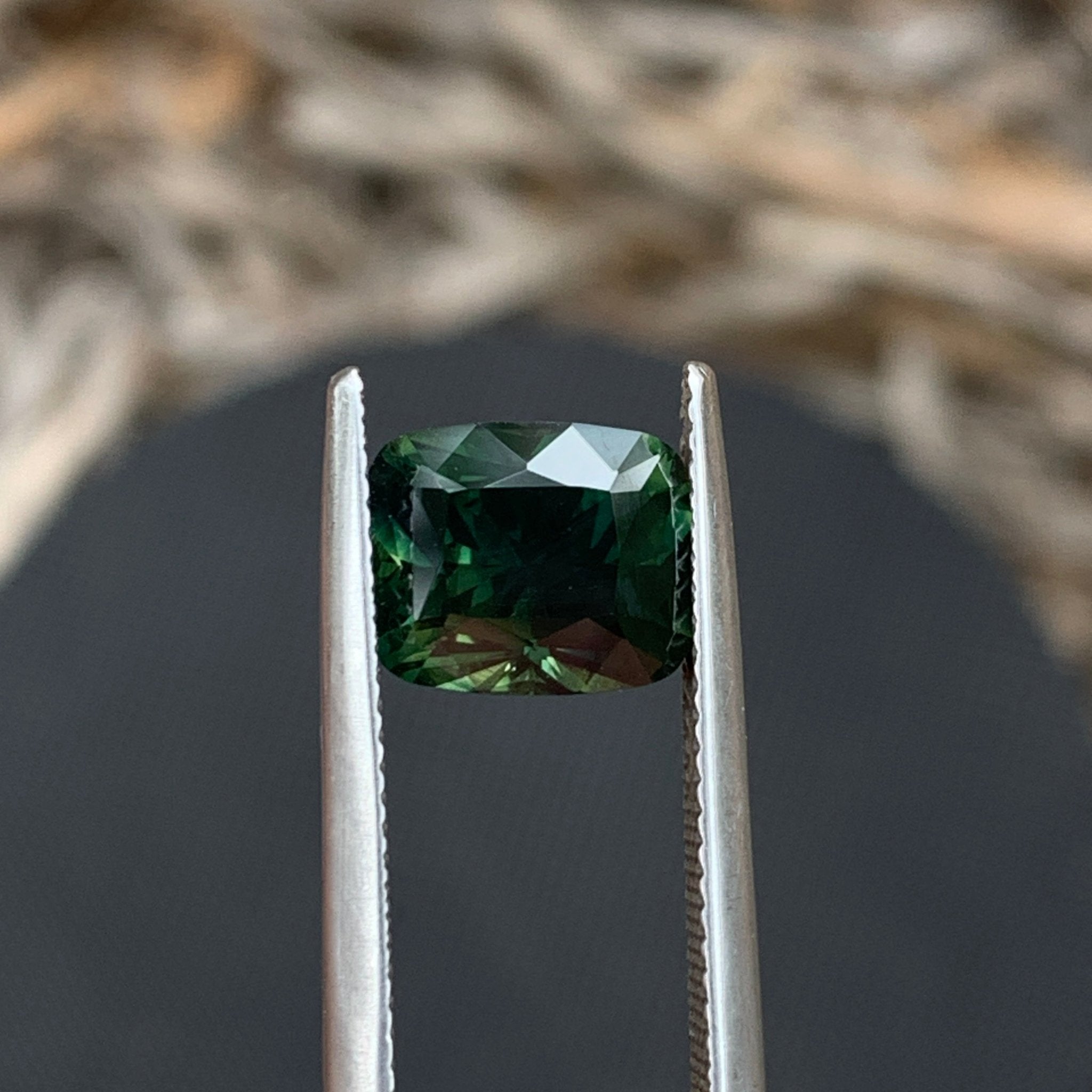 4.56ct Green Sapphire Cushion