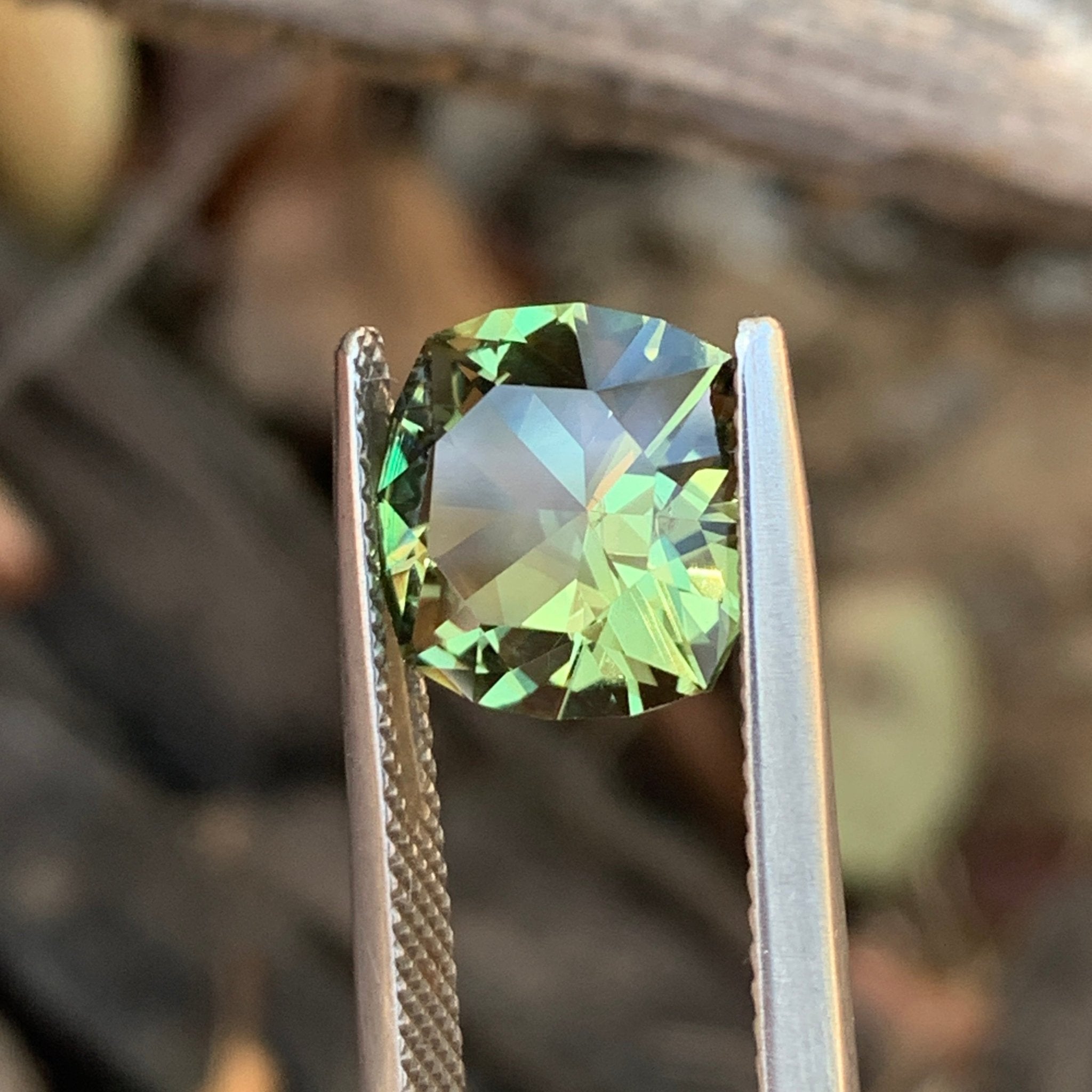 4.76ct Green Sapphire Cushion