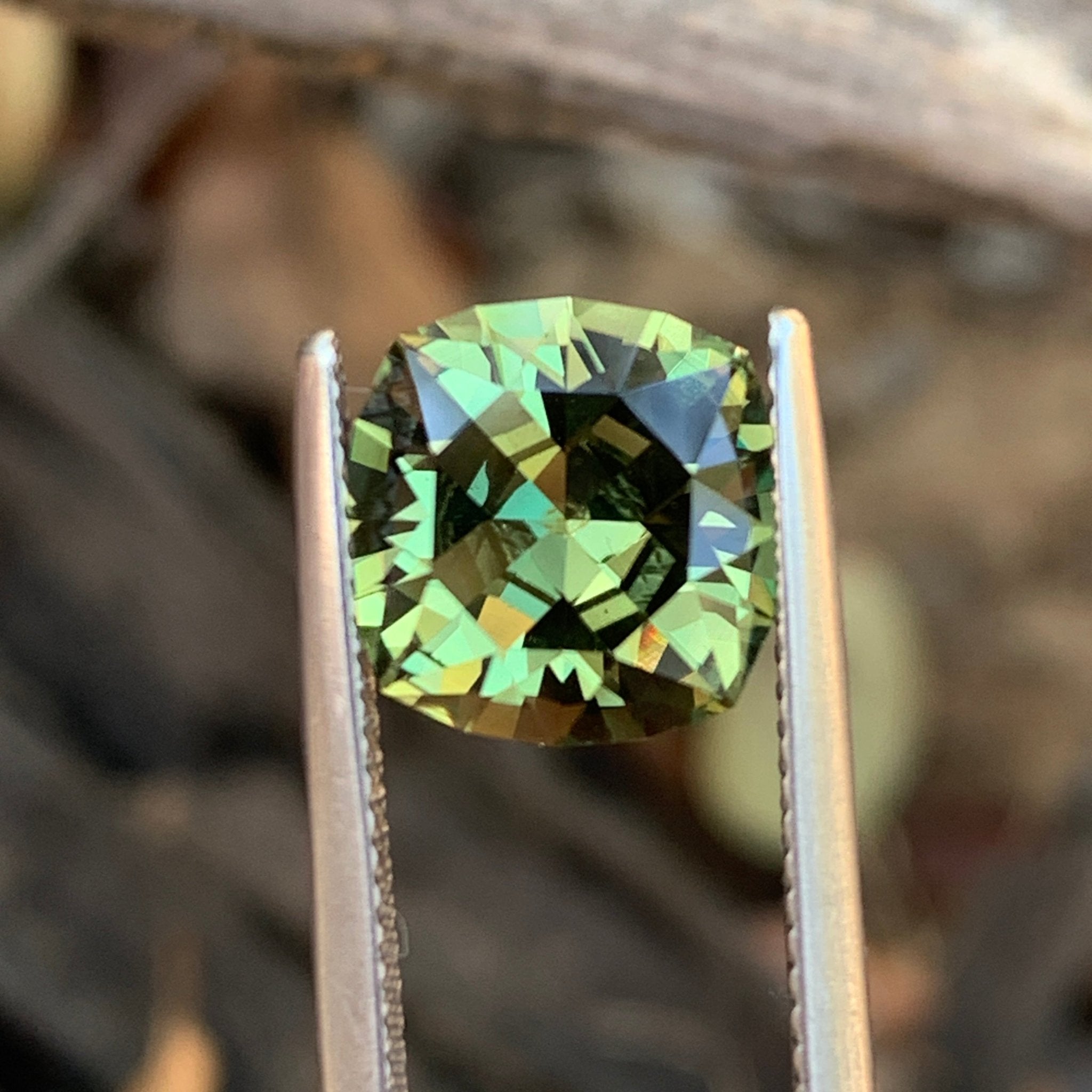 4.76ct Green Sapphire Cushion