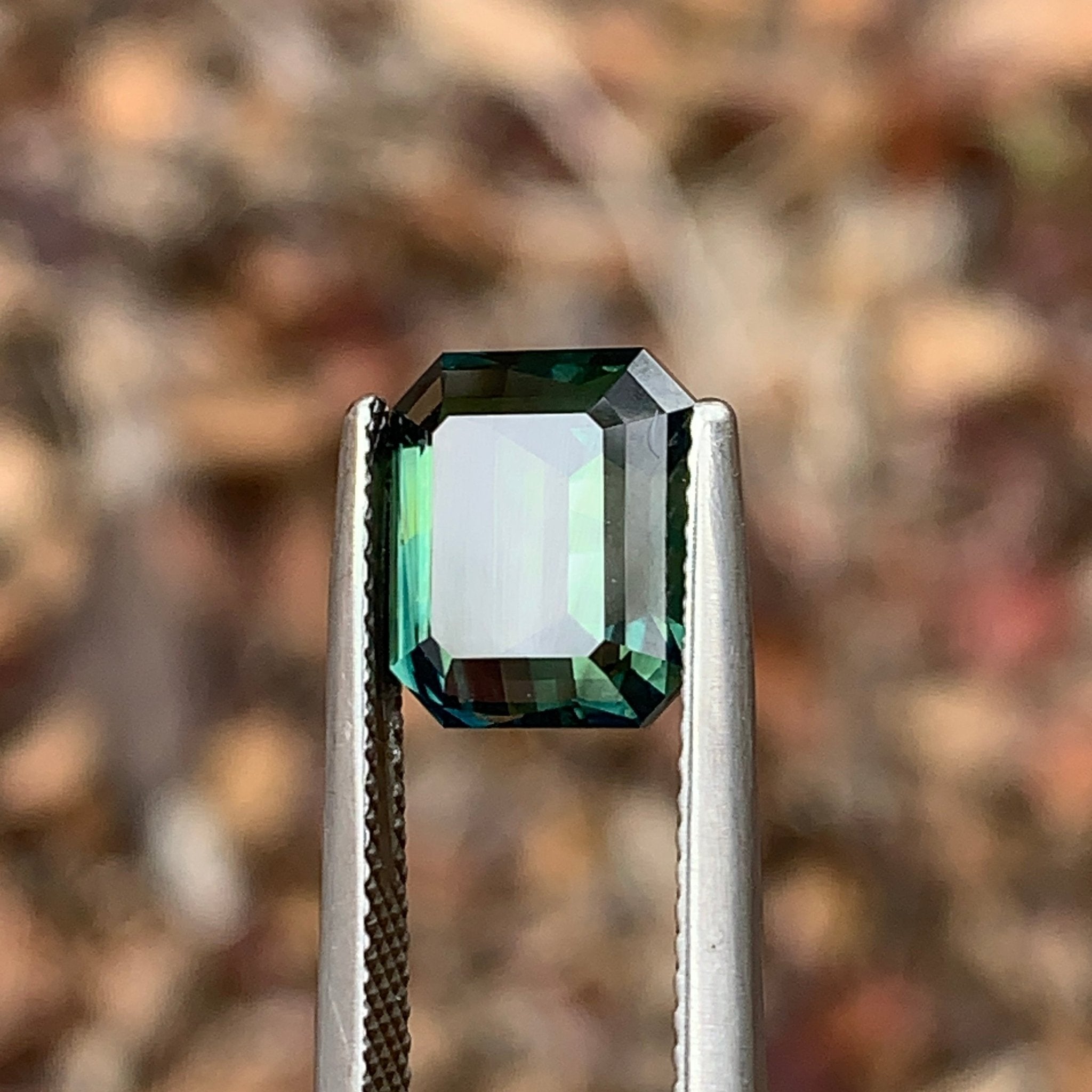 4.8ct Teal Sapphire Rectangular