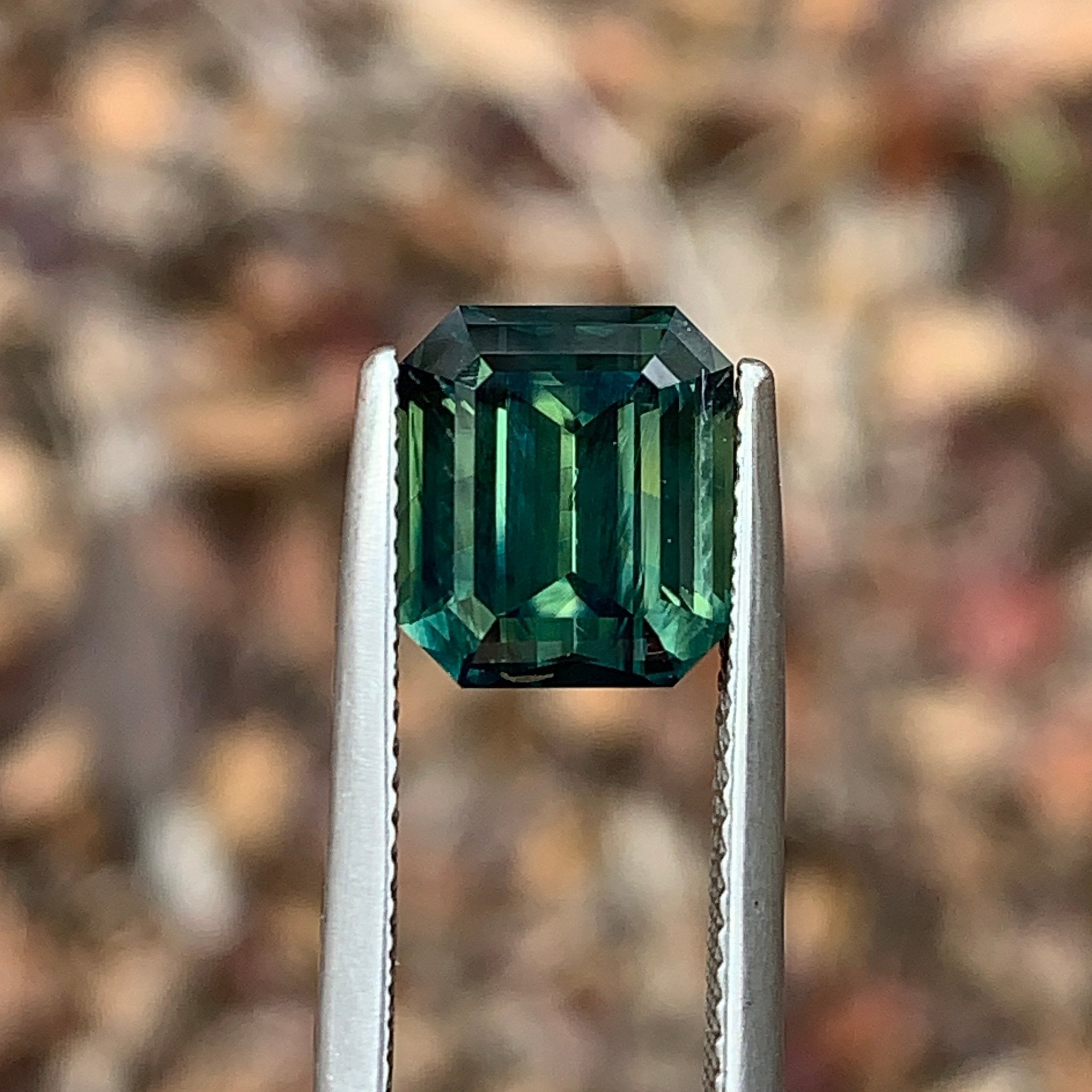 4.8ct Teal Sapphire Rectangular