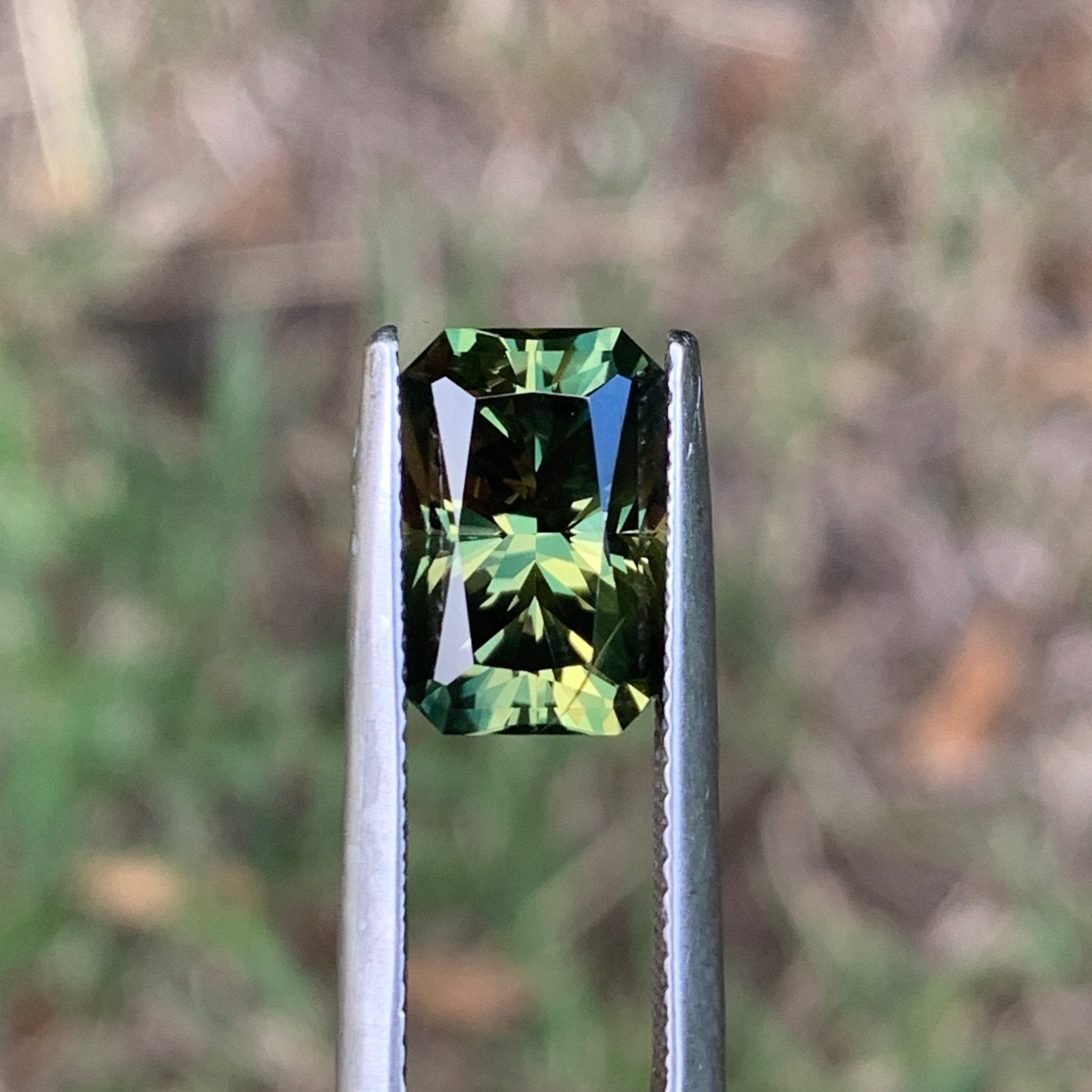 5.2ct Green Sapphire Rectangular