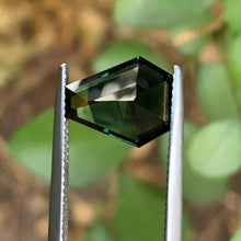 5.32ct Dark Teal Sapphire Coffin