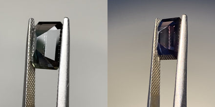 5.82ct Green/Pink Colour Change Sapphire, Emerald Shape