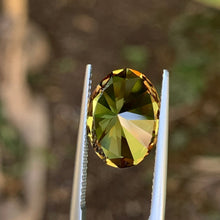 6.33ct Chartreuse Green Australian Sapphire, Oval