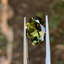 6.33ct Chartreuse Green Australian Sapphire, Oval