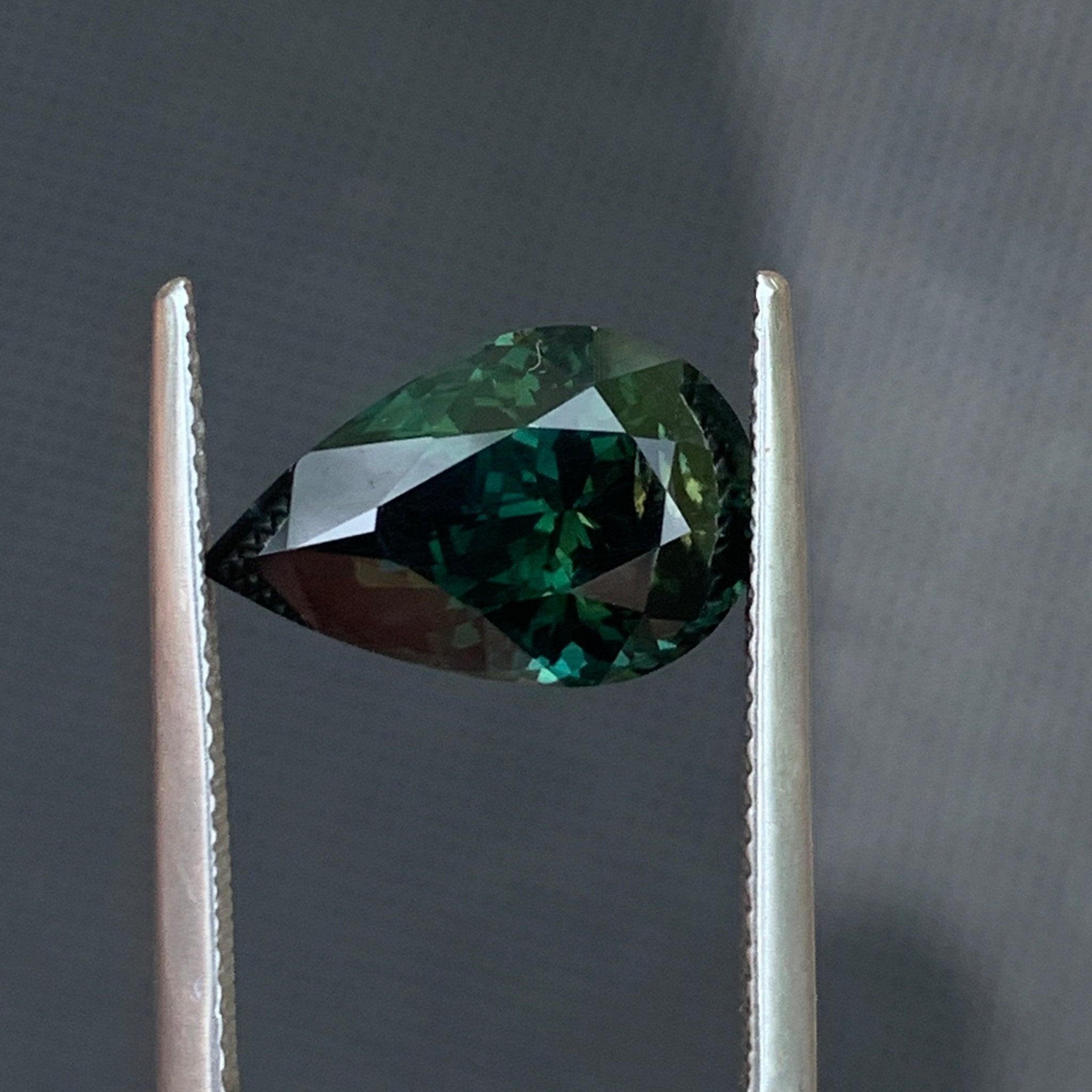 6.68ct Green Parti Sapphire Pear