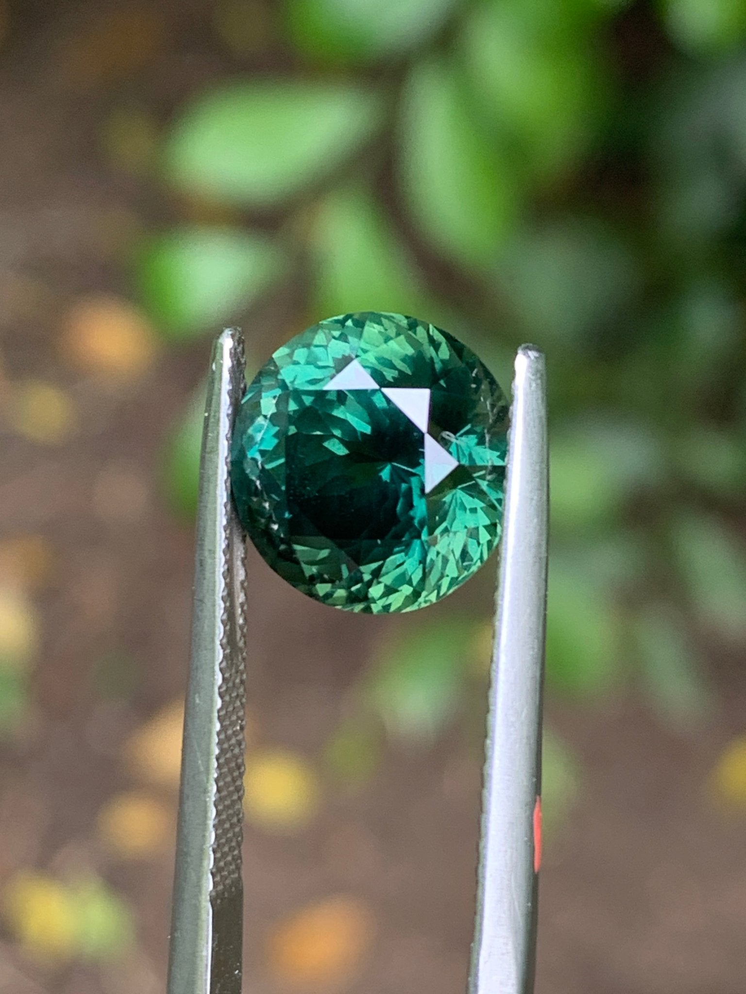 6.93ct Green Sapphire Round