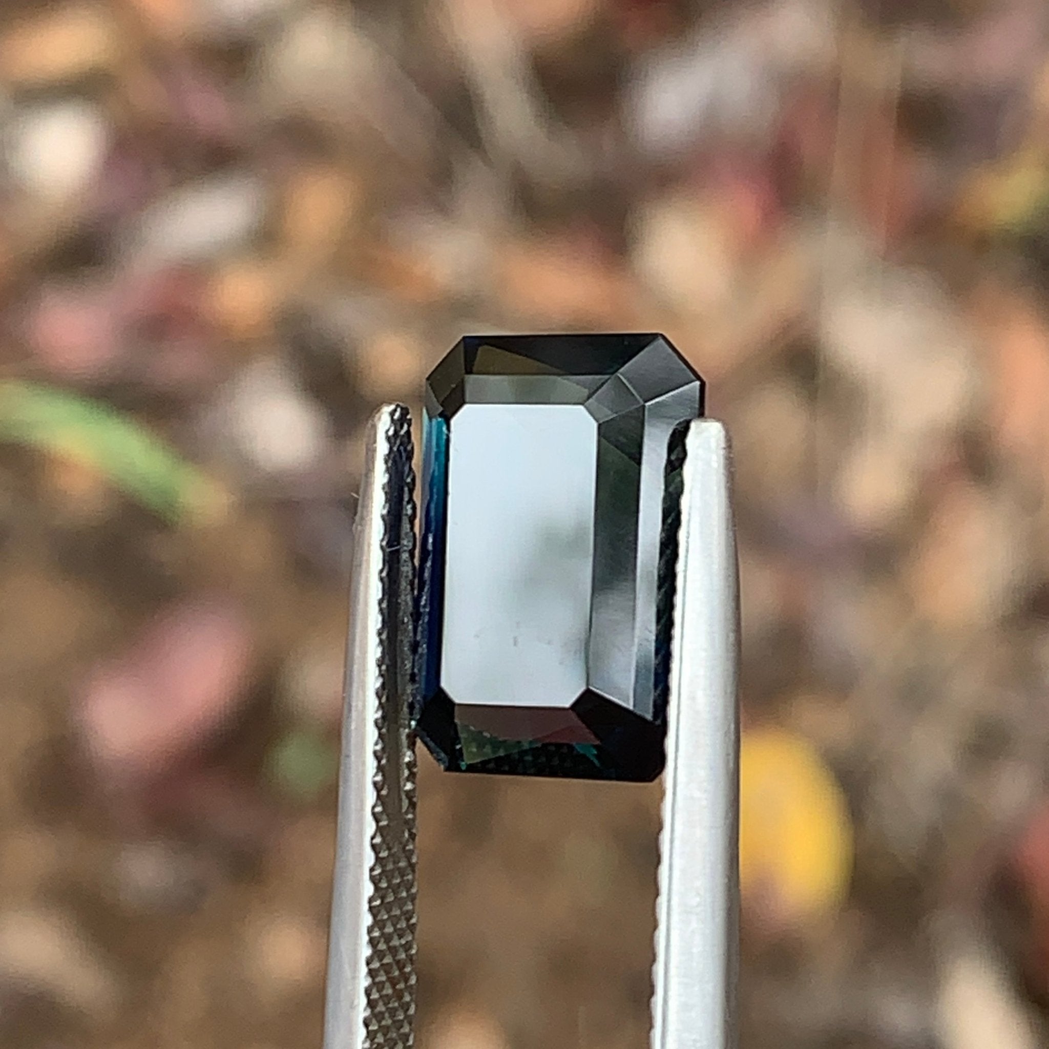 7.3ct Green Blue Sapphire Rectangular