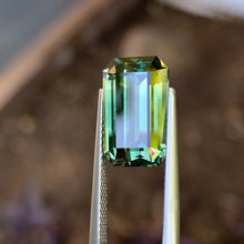 7.95ct Green Parti Sapphire, Emerald Shape