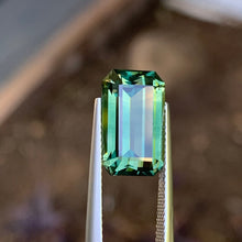 7.95ct Green Parti Sapphire, Emerald Shape