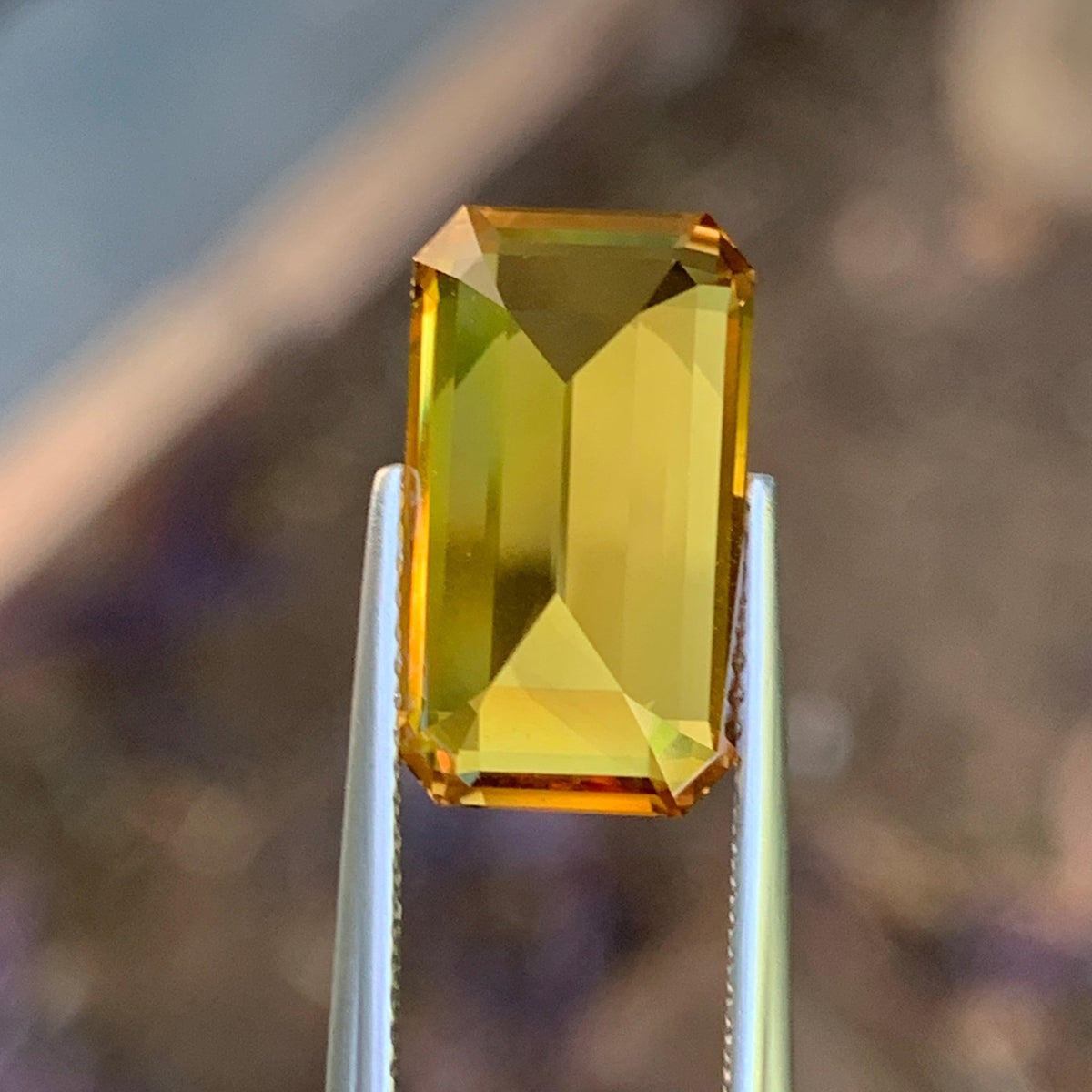 9.74ct Orange Australian Sapphire, Emerald Shape