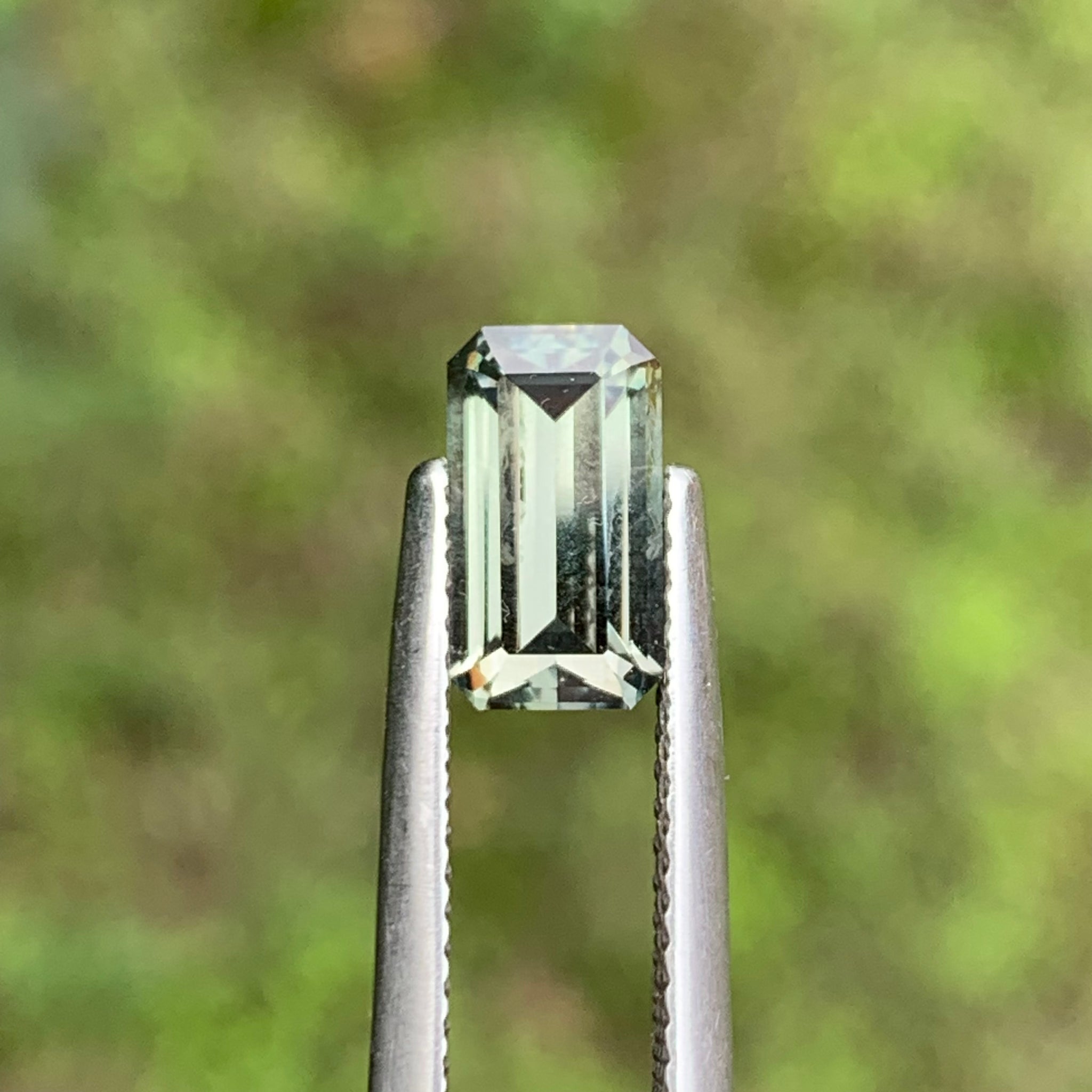 1.6ct Green Sapphire, Emerald Cut