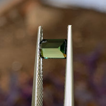 0.98ct Green Australian Sapphire, Emerald Shape