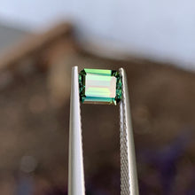 0.73ct Green Australian Sapphire, Emerald Shape