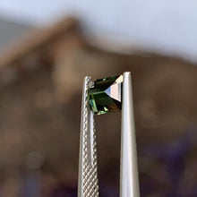 0.73ct Green Australian Sapphire, Emerald Shape