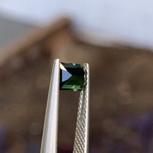 0.73ct Green Australian Sapphire, Emerald Shape