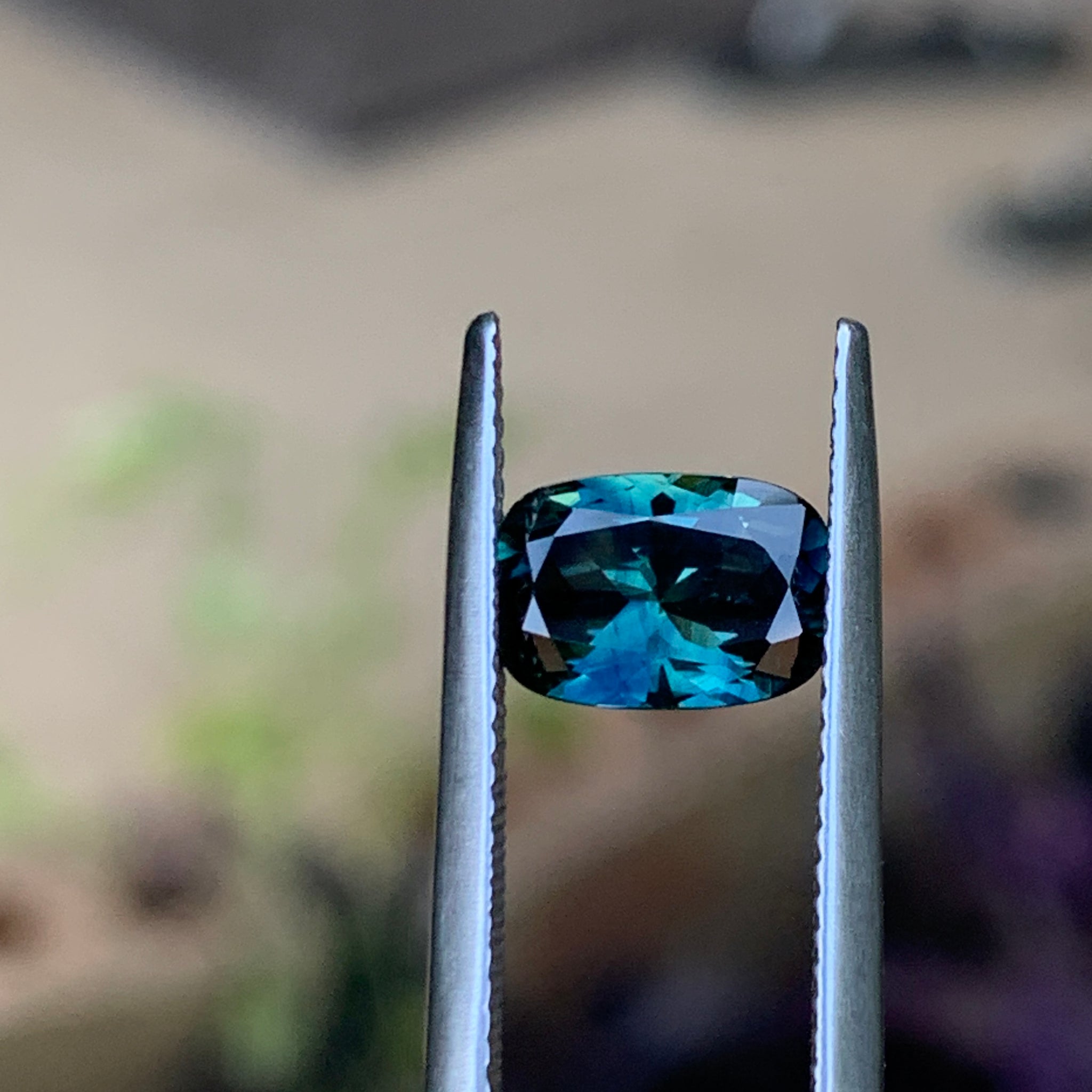 2.13ct Teal Sapphire, Cushion