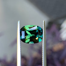 4.17ct Blue Green Parti Australian Sapphire, Cushion