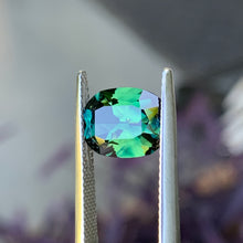 4.17ct Blue Green Parti Australian Sapphire, Cushion