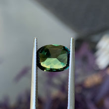 4.17ct Blue Green Parti Australian Sapphire, Cushion