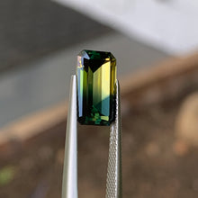 4.09ct Yellow Blue Parti Australian Sapphire, Emerald Shape
