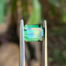 4.13ct Green Australian Sapphire, Emerald Shape