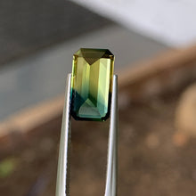 4.09ct Yellow Blue Parti Australian Sapphire, Emerald Shape