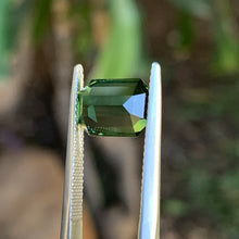 4.13ct Green Australian Sapphire, Emerald Shape