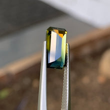 4.09ct Yellow Blue Parti Australian Sapphire, Emerald Shape