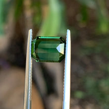 4.13ct Green Australian Sapphire, Emerald Shape