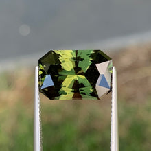 9.55ct Chartreuse Green Australian Sapphire, Emerald Shape