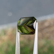 9.55ct Chartreuse Green Australian Sapphire, Emerald Shape